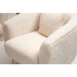 COTECOSY Fauteuil Leticia Tissu Beige - Beige 10 COTECOSY Fauteuil Leticia Tissu Beige - Beige -Pas Cher Fauteuil Magasin 61220307 4