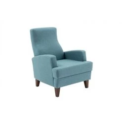 COTECOSY Fauteuil Juana Tissu Turquoise - Bleu