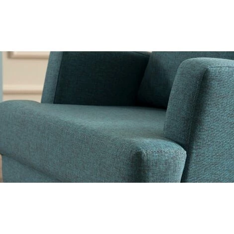 COTECOSY Fauteuil Juana Tissu Turquoise - Bleu 6 COTECOSY Fauteuil Juana Tissu Turquoise - Bleu – Image 4