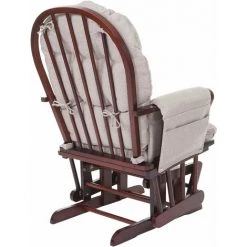 DéCOSHOP26 Fauteuil Chaise à Bascule Rocking Chair Avec Repose-pieds Relaxation Design Rustique En Bois De Bouleau Foncé Et Tissu Gris Crème - Crèmem 9 DéCOSHOP26 Fauteuil Chaise à Bascule Rocking Chair Avec Repose-pieds Relaxation Design Rustique En Bois De Bouleau Foncé Et Tissu Gris Crème - Crèmem -Pas Cher Fauteuil Magasin 61237615 3