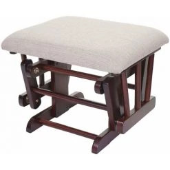 DéCOSHOP26 Fauteuil Chaise à Bascule Rocking Chair Avec Repose-pieds Relaxation Design Rustique En Bois De Bouleau Foncé Et Tissu Gris Crème - Crèmem 10 DéCOSHOP26 Fauteuil Chaise à Bascule Rocking Chair Avec Repose-pieds Relaxation Design Rustique En Bois De Bouleau Foncé Et Tissu Gris Crème - Crèmem -Pas Cher Fauteuil Magasin 61237615 4