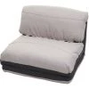 DéCOSHOP26 Matelas Fauteuil-lit Pliant Fauteuil De Relaxation Dossier Réglable Tissu Gris Foncé/gris Clair - Gris -Pas Cher Fauteuil Magasin 61241510 1