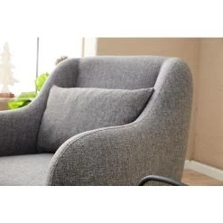 COTECOSY Fauteuil Juanita Bois Massif Noir Et Tissu Gris - Gris 10 COTECOSY Fauteuil Juanita Bois Massif Noir Et Tissu Gris - Gris -Pas Cher Fauteuil Magasin 61243070 4