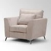 FORINVEST Fauteuil Isla Velours Côtelé Fjord Beige - Beige - Beige -Pas Cher Fauteuil Magasin 61269871 1