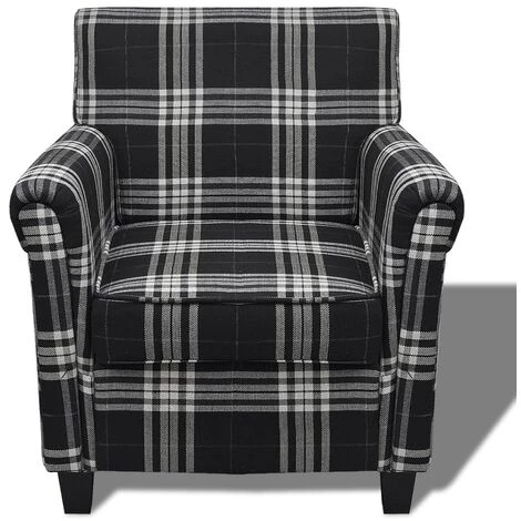 SUPERMARKET Fauteuil Avec Coussin Tissu Noir 5 SUPERMARKET Fauteuil Avec Coussin Tissu Noir – Image 3