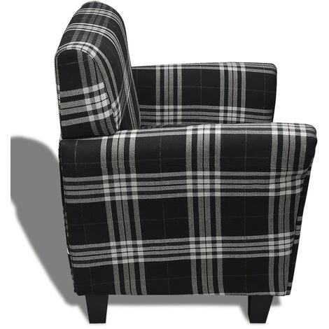 SUPERMARKET Fauteuil Avec Coussin Tissu Noir 7 SUPERMARKET Fauteuil Avec Coussin Tissu Noir – Image 5