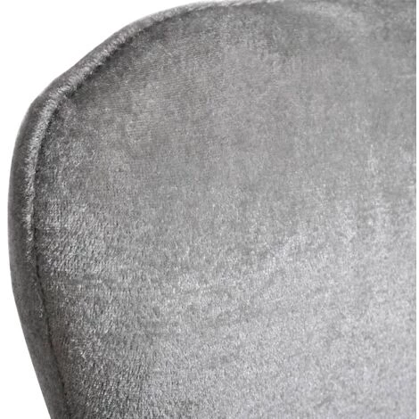 SUPERMARKET Fauteuil Pivotant En Forme D'Œuf Avec Coussin Velours Argenté 7 SUPERMARKET Fauteuil Pivotant En Forme D'Œuf Avec Coussin Velours Argenté – Image 5