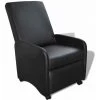 SUPERMARKET Fauteuil Pliable Similicuir Noir -Pas Cher Fauteuil Magasin 61303751 1