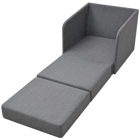 SUPERMARKET Fauteuil Convertible Tissu Gris Clair 6 SUPERMARKET Fauteuil Convertible Tissu Gris Clair – Image 4