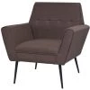 SUPERMARKET Fauteuil Acier Et Tissu Marron