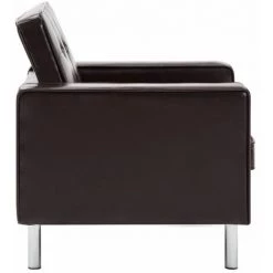 SUPERMARKET Fauteuil Similicuir Marron SUHB-247017 -Pas Cher Fauteuil Magasin 61304052 4