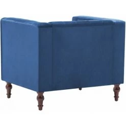 SUPERMARKET Fauteuil Velours Bleu -Pas Cher Fauteuil Magasin 61304054 5