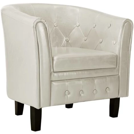 SUPERMARKET Fauteuil Similicuir Blanc SUHB-248021 4 SUPERMARKET Fauteuil Similicuir Blanc SUHB-248021 – Image 2