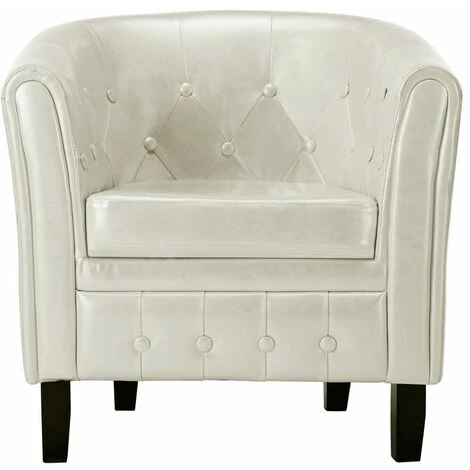 SUPERMARKET Fauteuil Similicuir Blanc SUHB-248021 5 SUPERMARKET Fauteuil Similicuir Blanc SUHB-248021 – Image 3