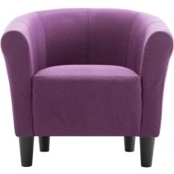 SUPERMARKET Fauteuil Tissu Violet -Pas Cher Fauteuil Magasin 61304137 3