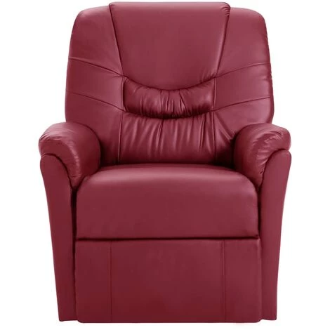 SUPERMARKET Chaise Inclinable Similicuir Rouge Bordeaux 4 SUPERMARKET Chaise Inclinable Similicuir Rouge Bordeaux – Image 2