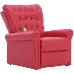 SUPERMARKET Fauteuil Inclinable De Massage Similicuir Rouge SUHB-282176 8 SUPERMARKET Fauteuil Inclinable De Massage Similicuir Rouge SUHB-282176 -Pas Cher Fauteuil Magasin 61304317 2