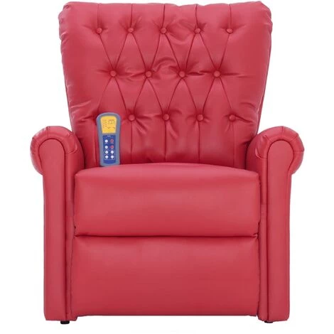 SUPERMARKET Fauteuil Inclinable De Massage Similicuir Rouge SUHB-282176 6 SUPERMARKET Fauteuil Inclinable De Massage Similicuir Rouge SUHB-282176 – Image 4