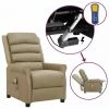 SUPERMARKET Fauteuil Releveur Inclinable De Massage Similicuir Cappuccino -Pas Cher Fauteuil Magasin 61304807 1