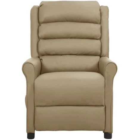SUPERMARKET Fauteuil Releveur Inclinable De Massage Similicuir Cappuccino 5 SUPERMARKET Fauteuil Releveur Inclinable De Massage Similicuir Cappuccino – Image 3