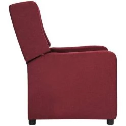 SUPERMARKET Fauteuil Releveur Inclinable Tissu Rouge Bordeaux -Pas Cher Fauteuil Magasin 61304811 4