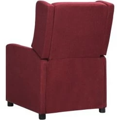 SUPERMARKET Fauteuil Releveur Inclinable Tissu Rouge Bordeaux -Pas Cher Fauteuil Magasin 61304811 5