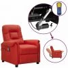 SUPERMARKET Fauteuil Releveur Inclinable De Massage Similicuir Bordeaux SUHB-3093304