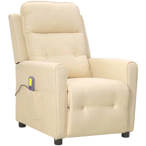 SUPERMARKET Fauteuil Releveur Inclinable De Massage Tissu Crème SUHB-3098216 4 SUPERMARKET Fauteuil Releveur Inclinable De Massage Tissu Crème SUHB-3098216 – Image 2