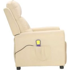 SUPERMARKET Fauteuil Releveur Inclinable De Massage Tissu Crème SUHB-3098216 10 SUPERMARKET Fauteuil Releveur Inclinable De Massage Tissu Crème SUHB-3098216 -Pas Cher Fauteuil Magasin 61304829 4