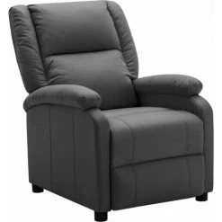 SUPERMARKET Fauteuil Inclinable Similicuir Anthracite