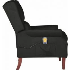 SUPERMARKET Fauteuil De Massage Inclinable Velours Noir 9 SUPERMARKET Fauteuil De Massage Inclinable Velours Noir -Pas Cher Fauteuil Magasin 61305133 3