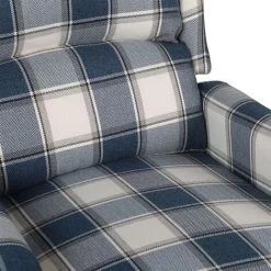 SUPERMARKET Fauteuil De Massage Inclinable Tissu Bleu -Pas Cher Fauteuil Magasin 61305147 5