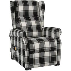 SUPERMARKET Fauteuil De Massage Inclinable Tissu Marron Et Blanc 8 SUPERMARKET Fauteuil De Massage Inclinable Tissu Marron Et Blanc -Pas Cher Fauteuil Magasin 61305157 2