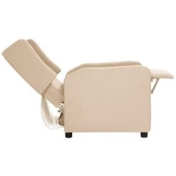 SUPERMARKET Fauteuil Inclinable Tissu Crème SUHB-339009 -Pas Cher Fauteuil Magasin 61305328 4