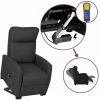 VidaXL Fauteuil Releveur Inclinable Noir Tissu - Noir