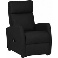 VidaXL Fauteuil Releveur Inclinable Noir Tissu - Noir -Pas Cher Fauteuil Magasin 61348015 3