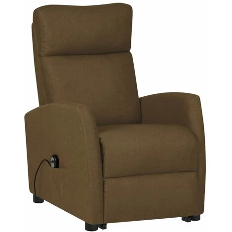 VidaXL Fauteuil Releveur Inclinable Marron Foncé Tissu - Brun 5 VidaXL Fauteuil Releveur Inclinable Marron Foncé Tissu - Brun – Image 3