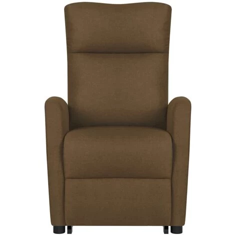VidaXL Fauteuil Releveur Inclinable Marron Foncé Tissu - Brun 6 VidaXL Fauteuil Releveur Inclinable Marron Foncé Tissu - Brun – Image 4