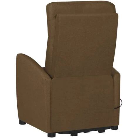 VidaXL Fauteuil Releveur Inclinable Marron Foncé Tissu - Brun 7 VidaXL Fauteuil Releveur Inclinable Marron Foncé Tissu - Brun – Image 5