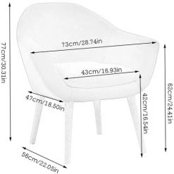 INSMA Chaises De Visiteur Design Fauteuil Canapé Chaise Scandinave 73 X 56 X 77 Cm Jaune -Pas Cher Fauteuil Magasin 61351767 5