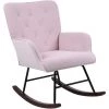 INSMA Chaises De Visiteur Design Fauteuil à Bascule Scandinave Rose Grand Confort 65 X 96 X 91 Cm -Pas Cher Fauteuil Magasin 61351776 1