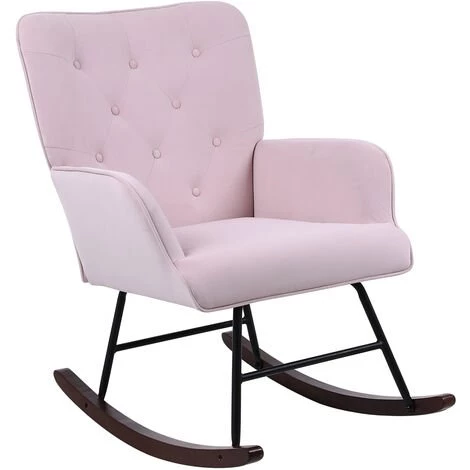INSMA Chaises De Visiteur Design Fauteuil à Bascule Scandinave Rose Grand Confort 65 X 96 X 91 Cm 3 INSMA Chaises De Visiteur Design Fauteuil à Bascule Scandinave Rose Grand Confort 65 X 96 X 91 Cm