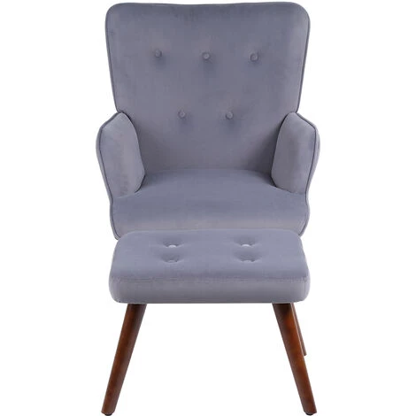 INSMA Chaises De Visiteur Design Fauteuil Canapé Chaise Scandinave Avec Repos Pied Gris 68 X 77 X 92cm 7 INSMA Chaises De Visiteur Design Fauteuil Canapé Chaise Scandinave Avec Repos Pied Gris 68 X 77 X 92cm – Image 5