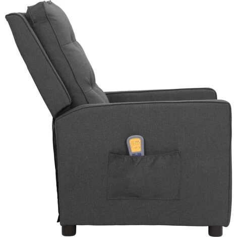 FIMEI Fauteuil Releveur Inclinable De Massage Gris Foncé Tissu 6 FIMEI Fauteuil Releveur Inclinable De Massage Gris Foncé Tissu – Image 4