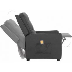 FIMEI Fauteuil De Massage Inclinable Gris Foncé Tissu -Pas Cher Fauteuil Magasin 61379673 4