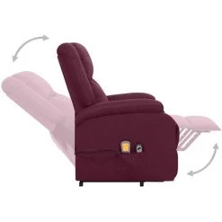 FIMEI Fauteuil De Massage Inclinable Violet Tissu 11 FIMEI Fauteuil De Massage Inclinable Violet Tissu -Pas Cher Fauteuil Magasin 61379915 5