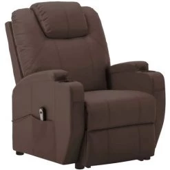 FIMEI Fauteuil Releveur Inclinable Marron Similicuir -Pas Cher Fauteuil Magasin 61379969 3