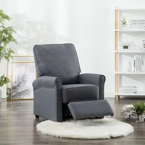 FIMEI Fauteuil Inclinable TV Gris Foncé Tissu 5 FIMEI Fauteuil Inclinable TV Gris Foncé Tissu – Image 3