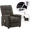 FIMEI Fauteuil De Massage Inclinable électrique Taupe Tissu -Pas Cher Fauteuil Magasin 61380102 1