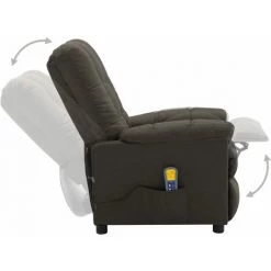 FIMEI Fauteuil De Massage Inclinable électrique Taupe Tissu -Pas Cher Fauteuil Magasin 61380102 4